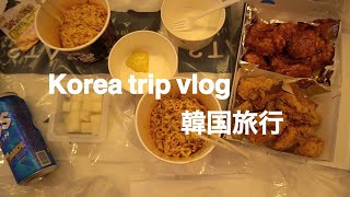 [韓国旅行/vlog] 5泊6日の韓国旅行 パン 夜景 チキンパーティー カフェ