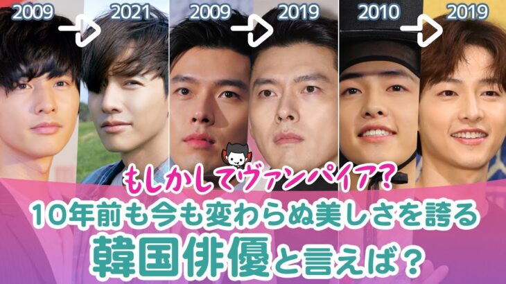 ウォンビン、ヒョンビン、ソン・ジュンギら、10年前も今も変わらぬ美しさを誇る韓国俳優と言えば？