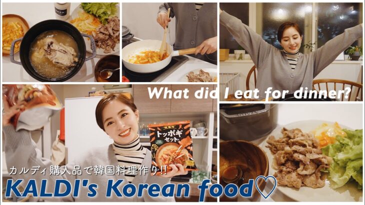 今日は1人で韓国料理 : KALDIの商品で美味しすぎる夜ご飯作り🥣♡
