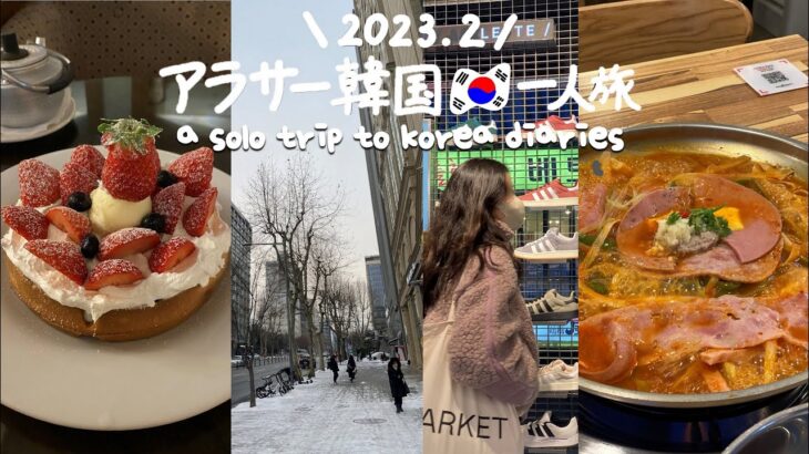 ENG ) 2023.2 冬の韓国旅行 * 江南おすすめグルメ、明洞のワッフルカフェ、ショッピング (DAY1) vlog ひとり 最新 最新情報 モッパン 服 おすすめ