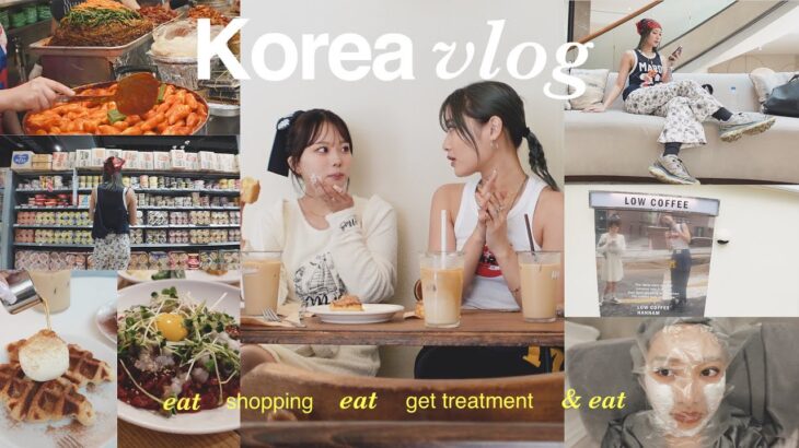 【韓国Vlog】食べて食べて食べまくった3日間の女子3人旅！グルメ, カフェ, 美容クリニック, ショッピング