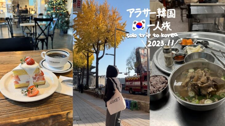 ENG ) 最新 2023.11 韓国旅行 * 韓国一のショートケーキとカルビ見つけたかも！ショッピングもしっかり楽しんだ秋の日  (DAY3) 　vlog ひとり旅 モッパン 買い物 観光 水原