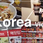 【韓国旅行vol.4】スーパーHome plusでお買い物とジャージャー麺&タンスユク&チキンで出前パーティーvlog🇰🇷
