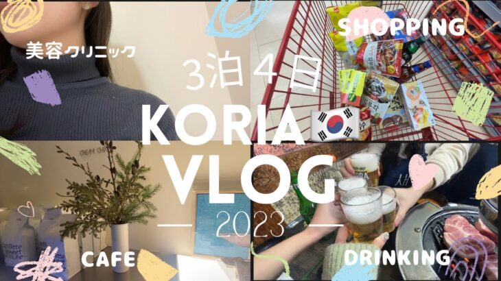 韓国vlog 3泊４日の女子旅✈️🤍私たちのトコジラミ対策🐝美容クリニック💄お買い物💰ステキなカフェ巡り☕️満腹旅🍙