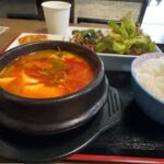 北九州グルメ　韓国料理　カヤ　豆腐チゲ定食　Korean food Tofu jjigae set meal, Fukuoka food tour