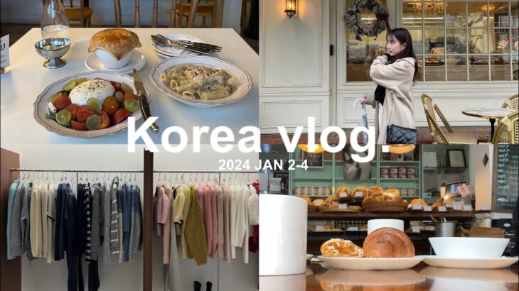 【 korea Vlog 】年始に友達と韓国旅行🇰🇷食と美容タビ✨ / korea / cafe / beauty