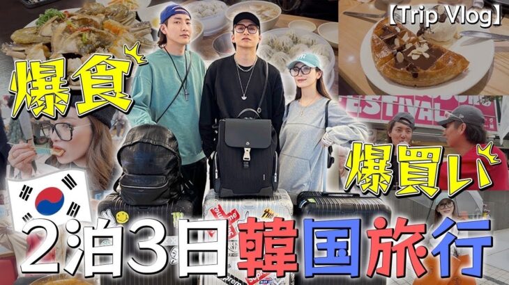 【vlog】2泊3日韓国旅行🇰🇷3人で爆食&爆買い！
