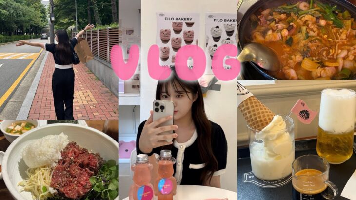 [韓国旅行VLOG]💗day4💗ユッケビビンバ/狎鴎亭/ホンデCAFE巡り