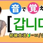 🔰独学の方必見！音で覚える、「ーです/ます」の基礎文法「갑니다/먹습니다」【韓国語｜入門者｜初心者】