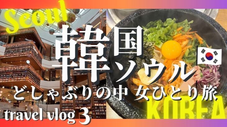 【韓国ひとり旅】ずっと大雨なんですけど☔️そんな時はスターフィールド水原へ行こう/ホテルグレースリーソウル/石焼ビビンバ/南大門カフェ/リムジンバス乗り方/地図あり