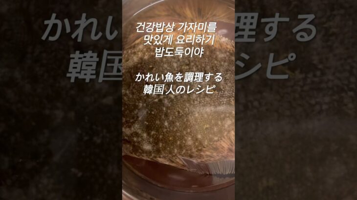 건강밥도둑 가자미생선조림/ かれい料理#알고리즘#韓国家庭料理レシピ#알고리즘떠라#알고리즘타라#집밥#韓国料理 #recipe#おいしい#쇼츠리즘#food