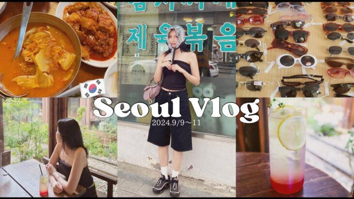 【韓国Vlog】2泊3日ソウル🇰🇷/ローカル食堂🌶/vintage shop🕶/益善洞カフェ🍹/江南でクリニック💉/オリーブヤング購入品🫒