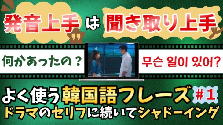 【韓国語】#1発音上手は聞き取り上手|発音を良くして聞き取り力を伸ばすシャドーイング