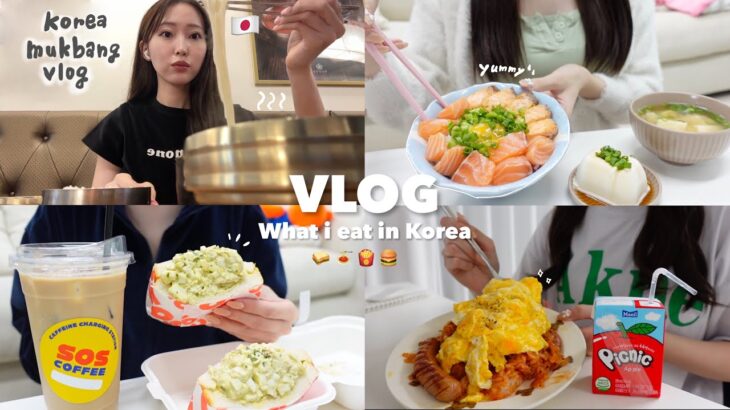 【Vlog】韓国で一人暮らし🏠生理前で食欲爆発💥3日で2kgオーバー🐷💧好きなものだけを食べる食事記録😇💔