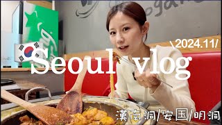 【vlog】2泊3日韓国旅行🇰🇷,人気&穴場スポット, 視聴者さんおすすめグルメ,漢南洞,安国,明洞/カフェ/ショッピング・旅行費用総額いくら？