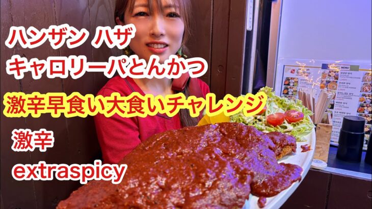 【激辛：Extraspicy】 新大久保の韓国料理店『ハンザン ハザ』の激辛早食い大食いチャレンジメニュー「キャロリーパとんかつ」を実食！