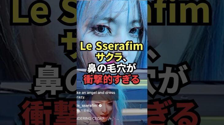 Le Sserafimサクラ毛穴衝撃的 #lesserafim #ルセラフィム #kpopgroup #kpop #koreanidol