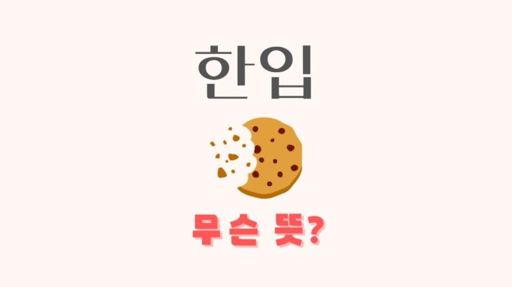 『한입』日本語で？ #韓国語 #한국어 #korean