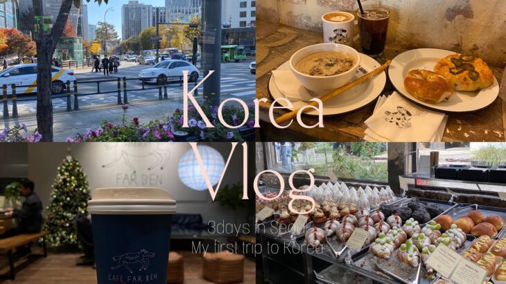 【韓国vlog】2泊3日初めての韓国旅行|明洞・聖水・安国グルメ🍽️|大人気カフェ☕️🥯|おしゃれホテル|韓国旅行王道コース|女子旅🤍🤎