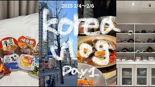 【韓国vlog】真冬の2泊3日韓国旅行vlog |明洞|弘大|現代シティアウトレットで買い物する1日🇰🇷🛍