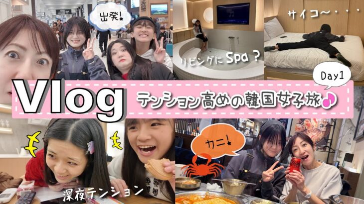 ★Vlog★ホテルのリビングにスパ！？テンション高めの韓国女子旅！Day1