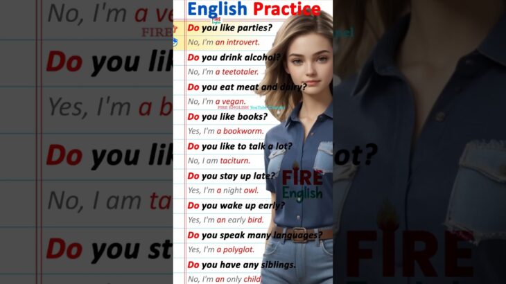 🥰English Conversation Practice for Beginners to advanced level / English opposite, antonyms