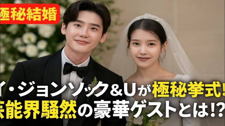 イ・ジョンソクとIUが極秘結婚式を挙げる ― ゲストリストが明らかになり芸能界全体が驚愕！