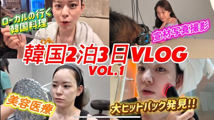 【韓国旅行Vlog】宣材写真撮ったり美容医療したり韓国グルメしたり!!