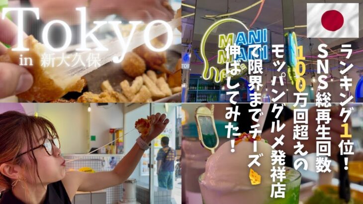 【韓国料理】新大久保のチーズ爆伸び天国！映えまくり韓国グルメ巡り