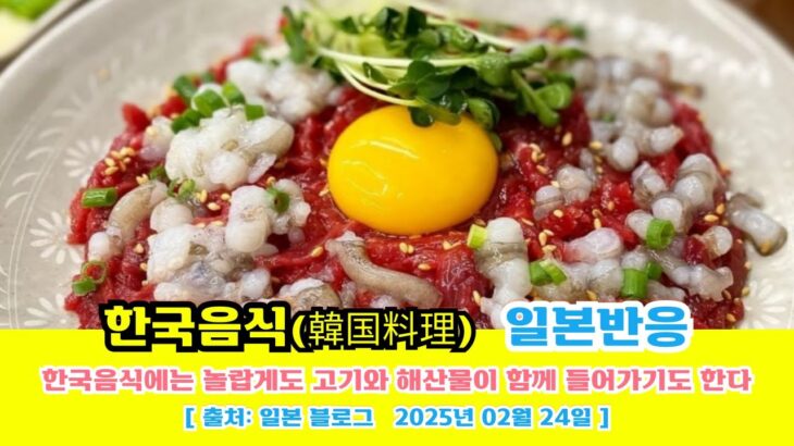 일본반응 | 한국음식(韓国料理)에는 놀랍게도 고기와 해산물이 함께 들어가기도 한다#일본반응#해외반응#중국반응#외국인반응