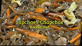 POPULAR KOREAN DISH JAPCHAE/CHAPCHAE🍜 #cooking #korean #viral
