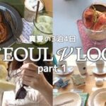 【韓国旅行 VLOG】ソウル3泊4日｜真夏の効率的カフェ巡り＆観光プランpart.1