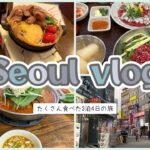 【vlog】3泊4日初めての韓国旅行🇰🇷たくさん食べて幸せ旅🍽️✈️