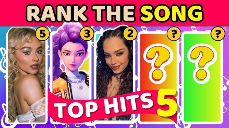 Rank the Song 1 to 5! 🔥 Global Music Challenge 2025 🌍 | Music Quiz