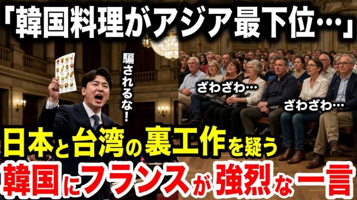 【海外の反応】「韓国料理がアジア最下位なんてありえない…」  日本の裏工作を疑う韓国にフランスが強烈な一言…【日本のあれこれ】