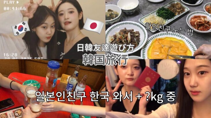 日韓親友の韓国旅行爆食い🇰🇷オンマの料理&屋台•한국 온 일본인친구 뭐 먹일까vlog