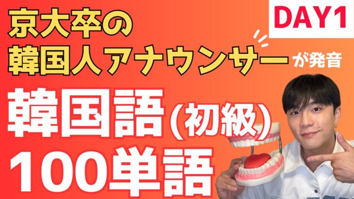 【神企画】韓国語が5日で話せる！元アナウンサーの完璧発音で100単語 | 1日目