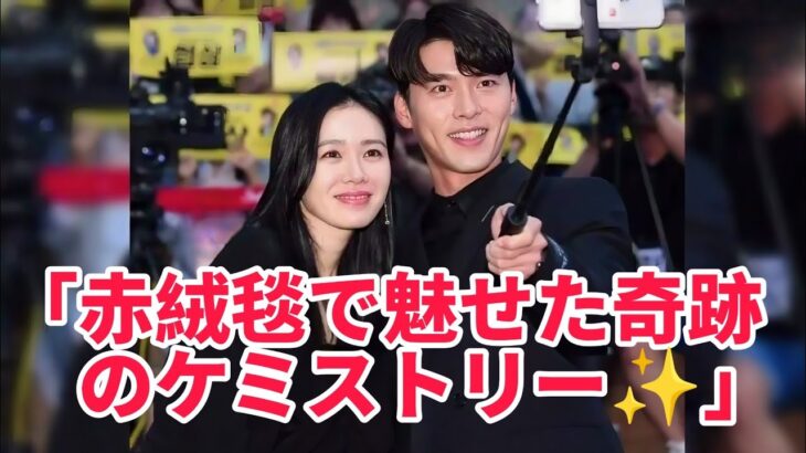 「💖ソン・イェジン×ヒョンビン、赤絨毯で衝撃のケミストリー😍✨」