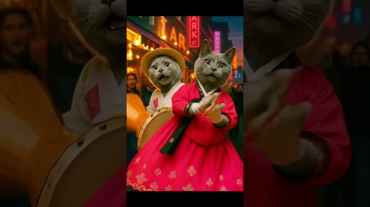 각설이 ver2.K-pop Gakseori Taryeong! Cat idols bring Korean joy to the world#Kpop#KoreanCulture#Concert