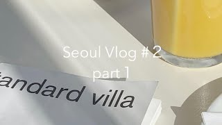【Seoul Vlog #2】part1 韓国旅行：カフェ巡り/アートメイク/airbnb
