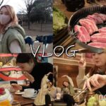 【爆食vlog】初ドッグラン|韓国料理|カフェ|映画✨胃袋バグりの1日〜カフェでケーキホール食い〜