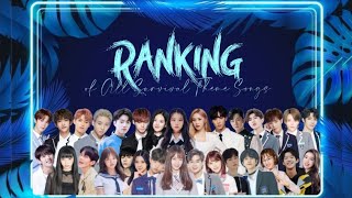 [TOP 28] Ranking of All Survival Theme Songs