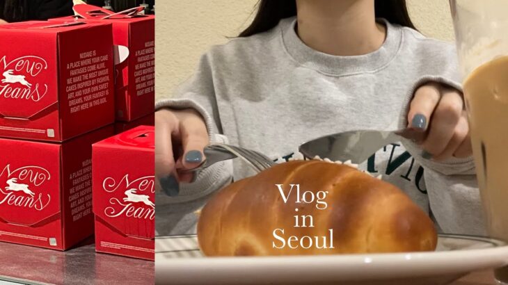 【Seoul vlog】2023.1 冬の韓国旅行☃️ New Jeans popup | 話題のスポット カフェ巡り| airbnb宿 | 皮膚科 肌管理💉