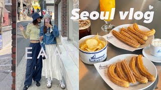 Seoul vlog)友達と2泊3日の韓国旅行ep.2🤍人気カフェ巡り🥖⛵️ハンナムドンお買い物。ソウルでおすすめのお店を紹介します❕✨