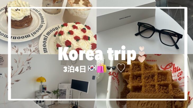 [trip vlog]初めての韓国旅行で食べまくり買いまくり🕶️🛍️🇰🇷♡/Airbnb使ってみた👀
