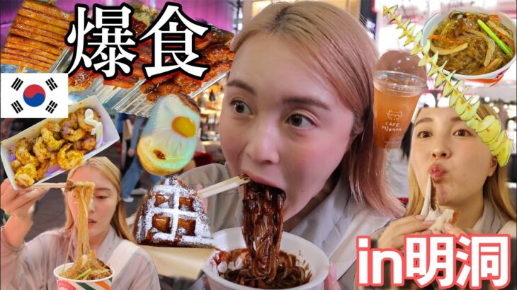 【韓国旅行】”爆食天国”明洞市場で食べ歩きしたら楽しすぎた！！！〜食べるって幸せ〜