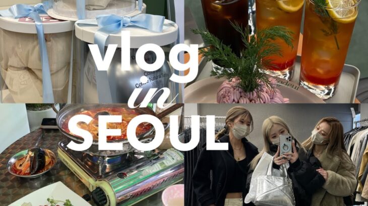 韓国mini Vlog.🌸🍈3泊4日,女子旅,弘大,安国,東大門,江南,女子旅,カフェ巡り