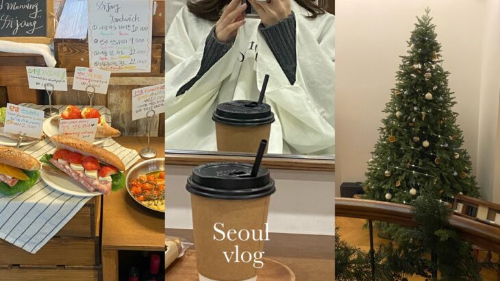 【Seoul vlog】冬の韓国旅行🧤| 3泊4日旅 | 美容院でヘアカット💇🏻‍♀️ 肌管理💉ショッピング🛒購入品 | 서울여행 브이로그