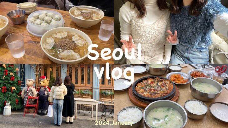 〈韓国vlog〉2泊3日韓国女子旅⛄️🧤/美味しかったごはん屋さん🥟/カフェ巡り🧸/明洞/聖水/現代ソウル
