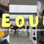 【韓国 vlog 🇰🇷】snow in seoul❄️ Myeongdong, Shinsegae, Shopping, National Museum of Korea 女子旅行